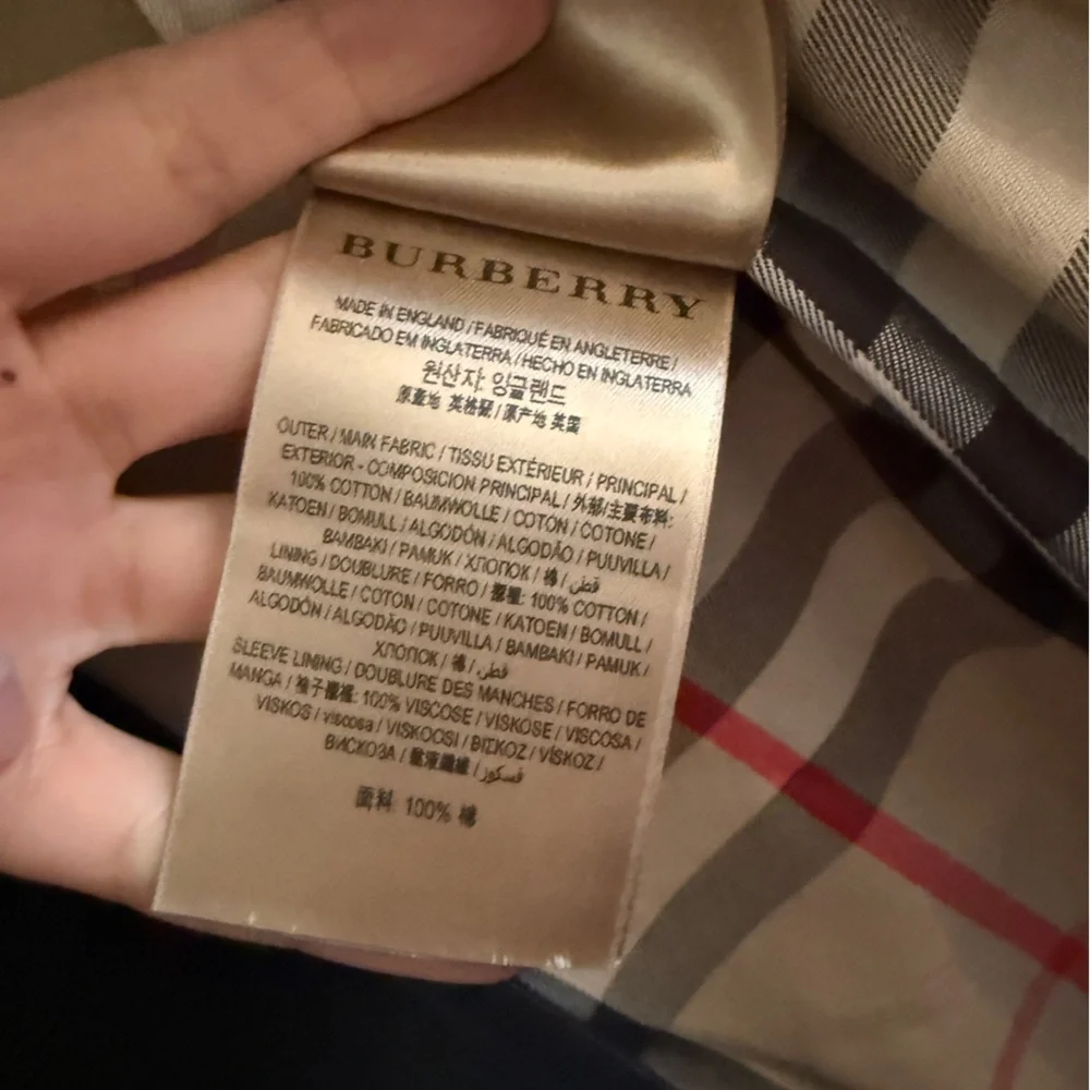 Burberry Kensington mid length trench coat black size 4 - Picture 7 of 9